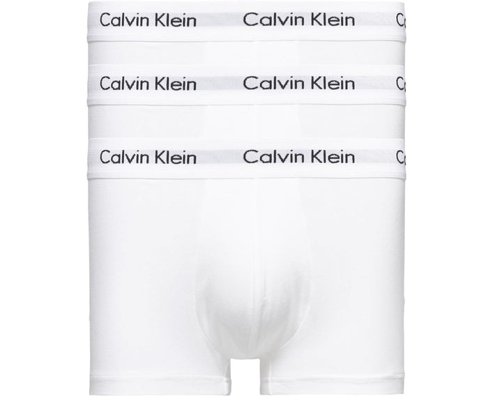 Calvin Klein Herren 3er Pack Boxershorts Low Rise Trunks Unterwäsche XL White/Black Logo, XL White/B
