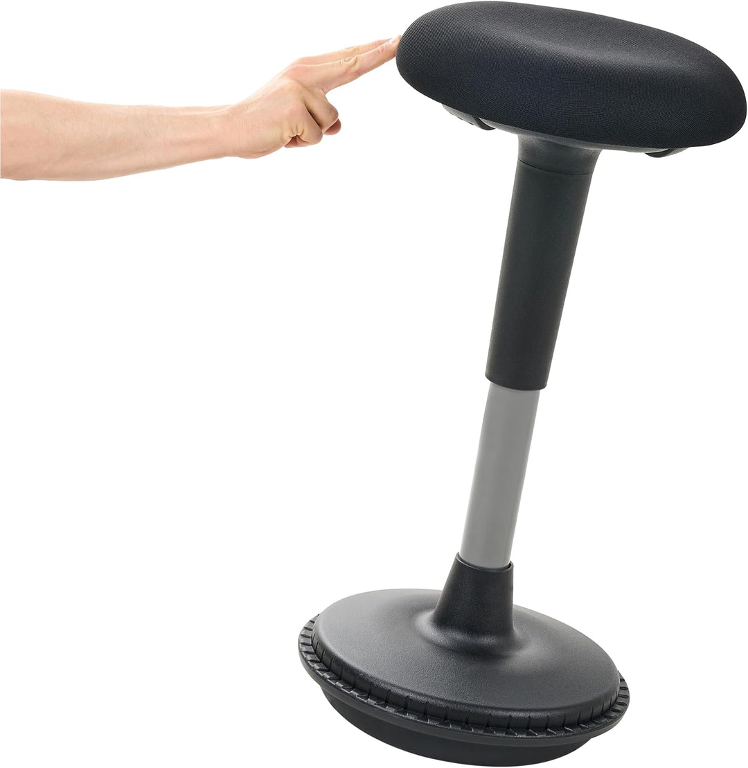 Ergonomischer Wackelhocker Stoff schwarz drehbar höhenverstellbar Estell