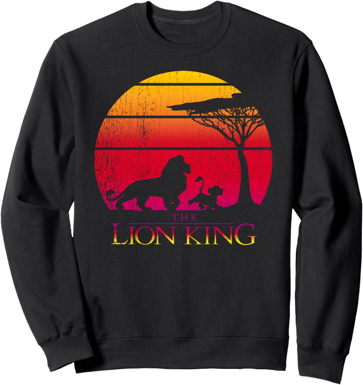 Disney The Lion King Mufasa Simba Title Logo Silhouette Sweatshirt