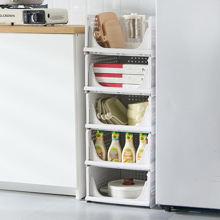 RMAN 6 Stück Kleiderschrank Organizer Faltbare Schrank Organizer Schubladenboxen Stapelbar Aufbewahr