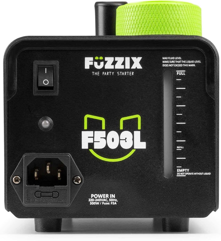 Fuzzix F503L Nebelmaschine mit Flüssigkeit, LED, 1L Nebelfluid, 500 Watt, Fernbedienung, Rauchmaschi