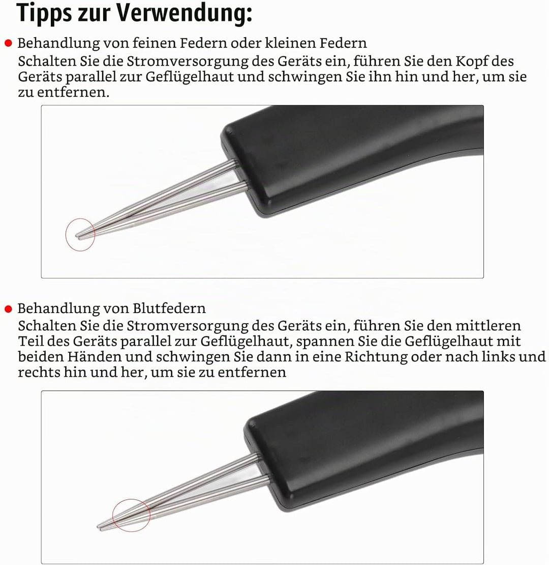 Focket Handgeführte Hühnerrupfmaschine, 100 240V wiederaufladbare elektrische Federentfernung, profe