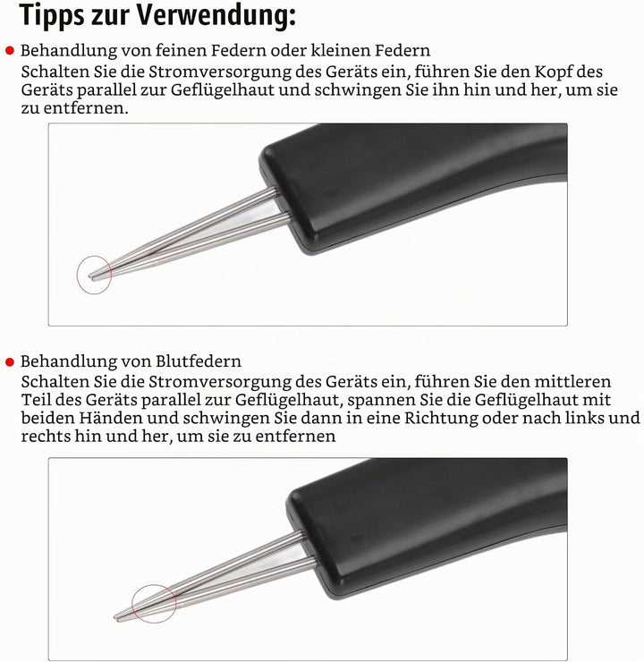 Focket Handgeführte Hühnerrupfmaschine, 100 240V wiederaufladbare elektrische Federentfernung, profe