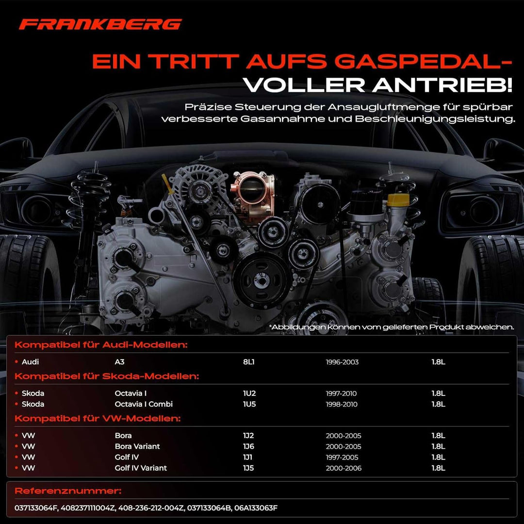 Frankberg Drosselklappe Drosselklappenstutzen für A3 8L1 Octavia I 1U2 Octavia I Combi 1U5 B-o-r-a 1