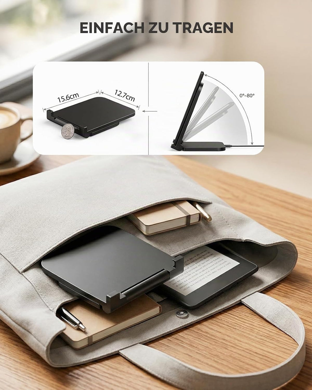 Doohoeek Kabellose Ladestation für Kindle Paperwhite Signature (2022/2024), Colorsoft Signature (202