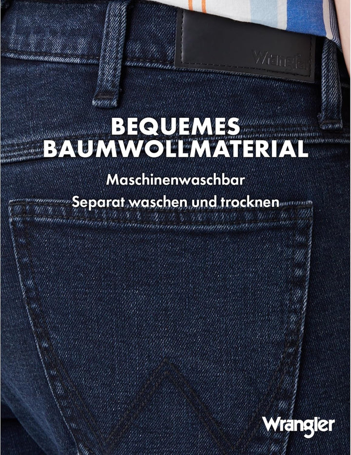 Wrangler Herren Jeans Regular - Mid Waist - Regular Fit - Blau Schwarz W30-W44 30W / 30L Blue Black,