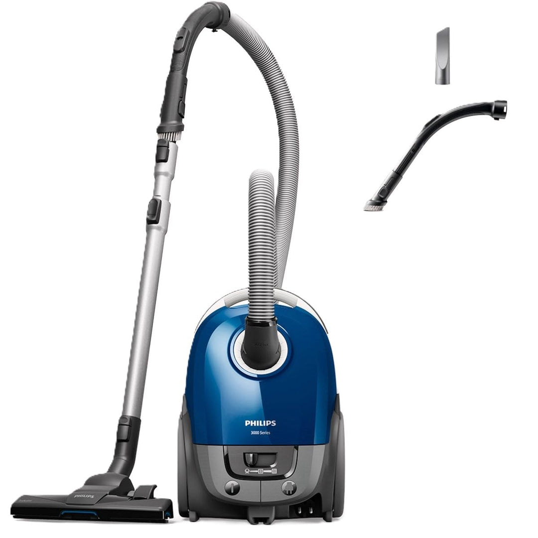 Philips Series 3000 Performer Compact Staubsauger mit Beutel – 900-W-Staubsauger mit Allergiefilter,