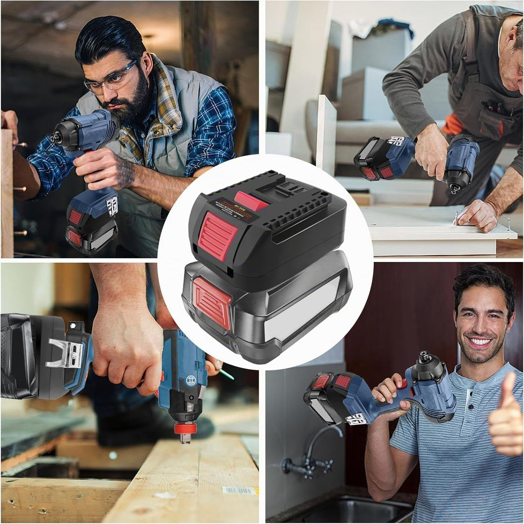 BOSC18B Batterieadapter für Bosch PBA auf GBA, Akkuadapter für Bosch PBA/PSB/PSR Akku auf Profession