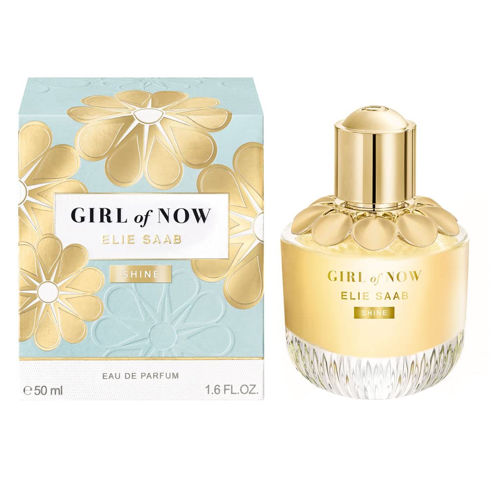 Elie Saab Girl of Now Shine femme/woman Eau de Parfum, 50 ml gold blumig 1 stück 50 ml (1er Pack), 5