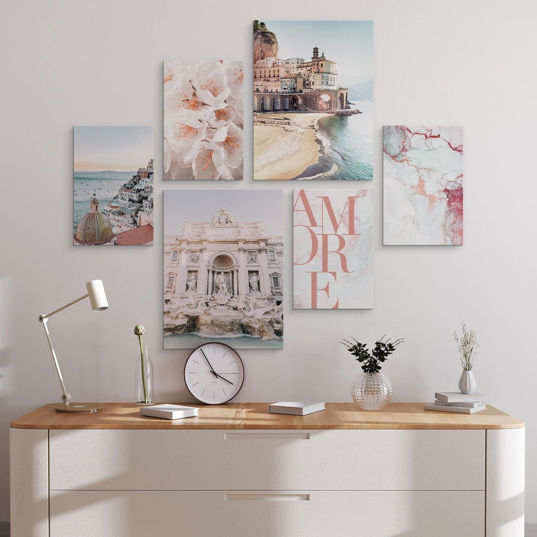 Muralo - Wandbilder Set - Leinwand Bilder Set Aufhängefertig - Bilder für Wohnzimmer Schlafzimmer -
