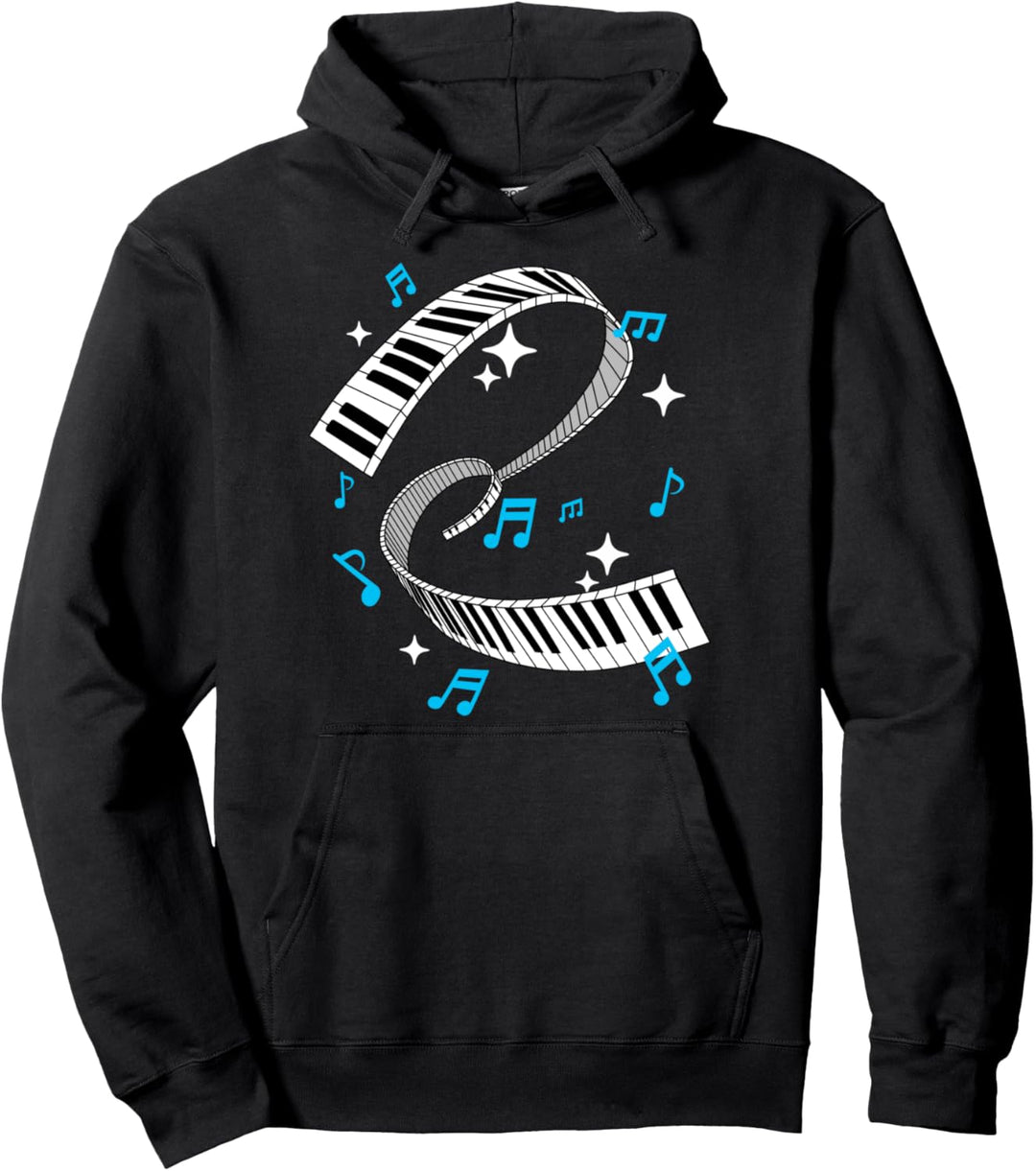 Klavier Geschenk Musiklehrer Musiker Keyboard Pullover Hoodie