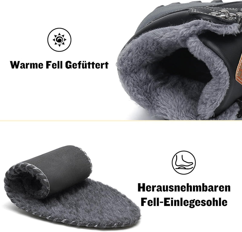 Mishansha Damen Herren Winterschuhe Warm Gefüttert Winterstiefel Wasserdicht Trekking Wanderschuhe G