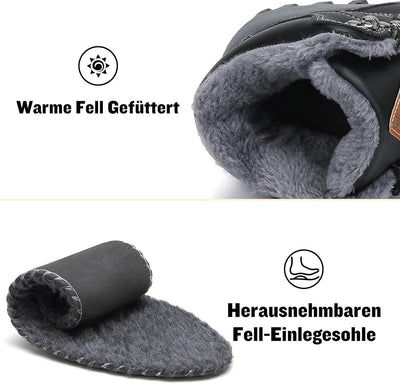 Mishansha Damen Herren Winterschuhe Warm Gefüttert Winterstiefel Wasserdicht Trekking Wanderschuhe G