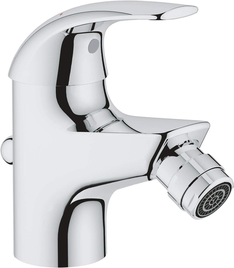 GROHE Start Curve - Einhand-Bidetarmatur (wassersparend, langlebige Oberfläche, Zugstangen-Ablaufgar