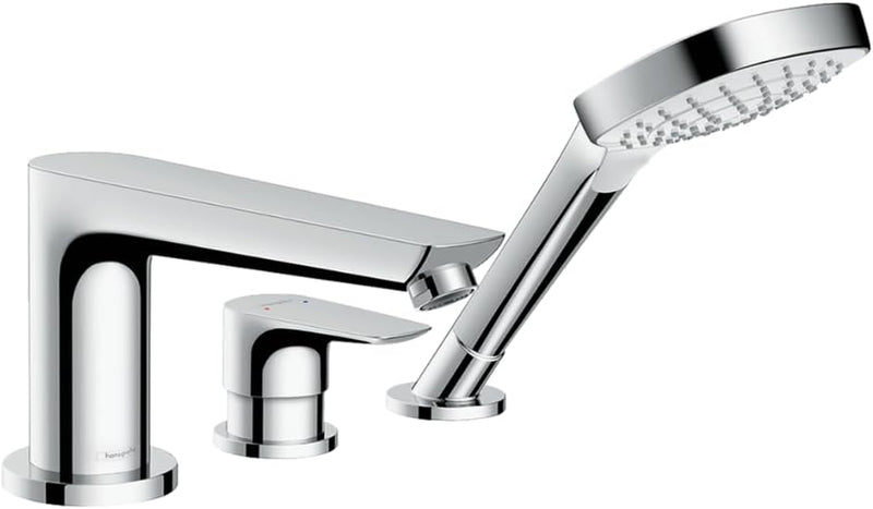 hansgrohe Talis E 3-Loch Wannenrandarmatur inkl. Duschkopf, Chrom