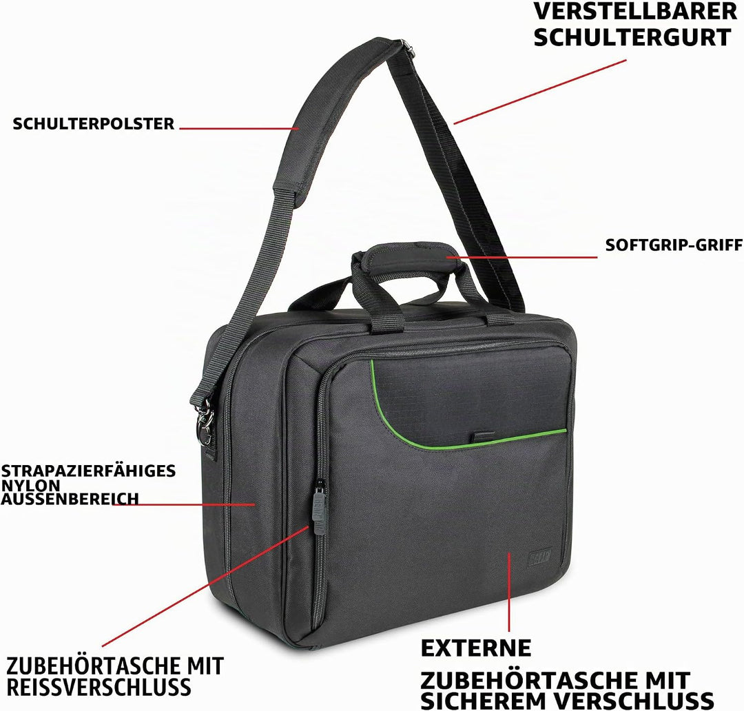 USA Gear Tragetasche für Gaming Konsolen - Schutz Konsolentasche mit Schultergurt und Unterteilbaren