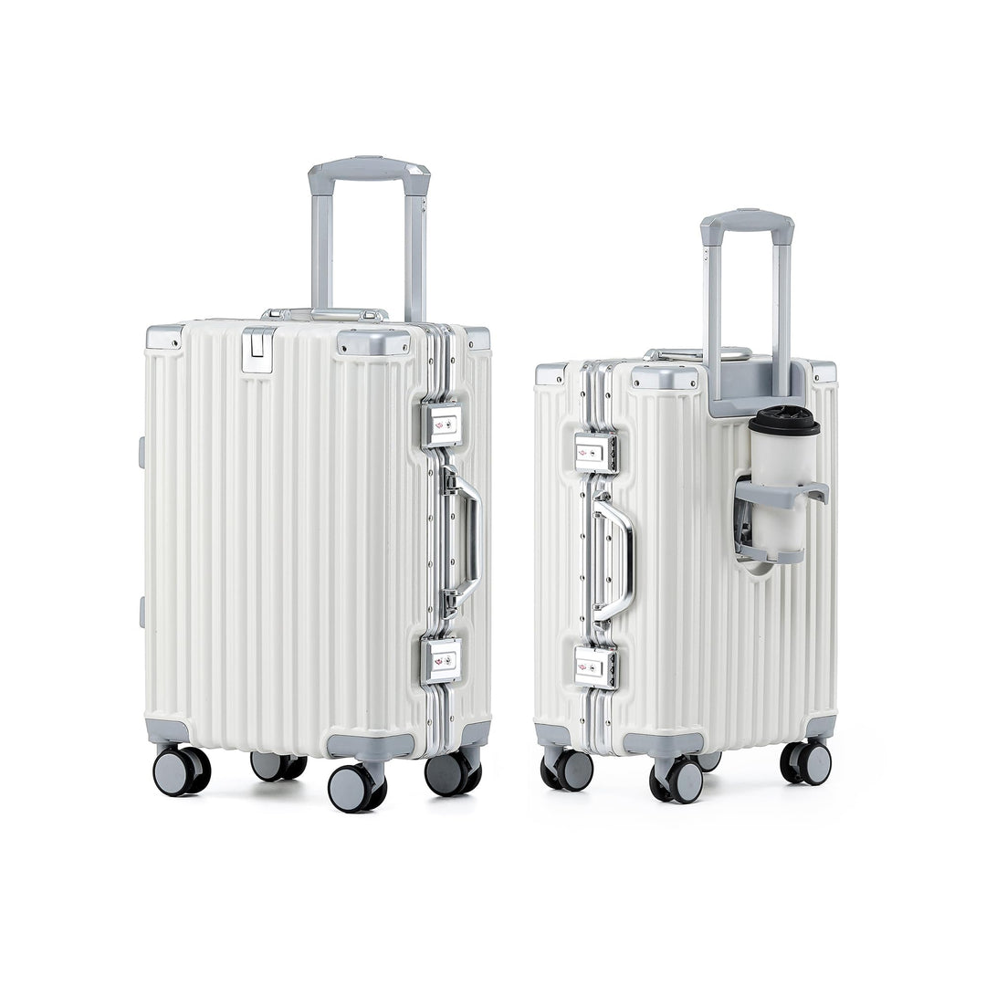Aoliwei Mittelgrosser Koffer M 67cm - Alurahmen Hartschalenkoffer aus 100% Polycarbonat, ca. 65L - P