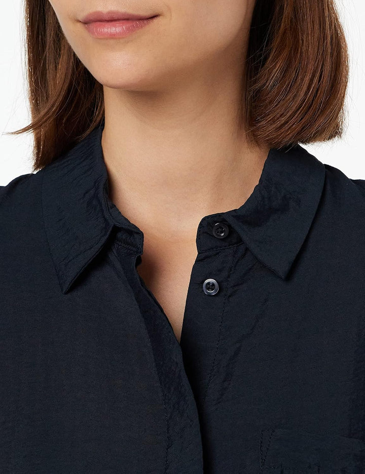 s.Oliver Damen Bluse, Langarm 38 Blau 5989, 38 Blau 5989