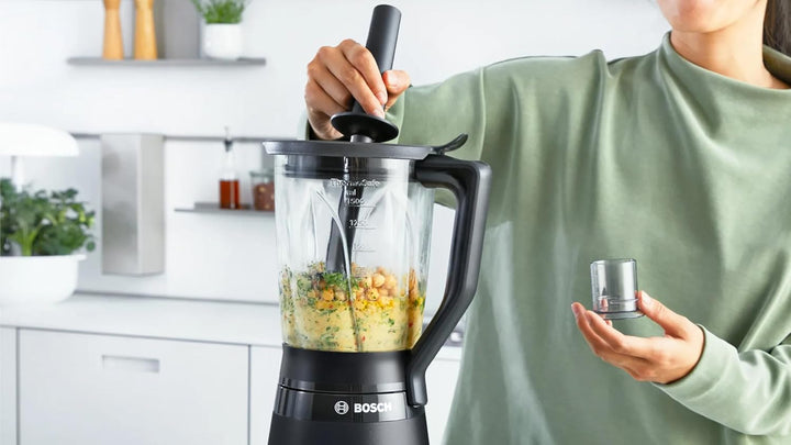 Bosch VitaPower Serie 4 Standmixer, 1200 W, Schwarz, ThermoSafe-Glas, 1,5 l, zwei Geschwindigkeiten