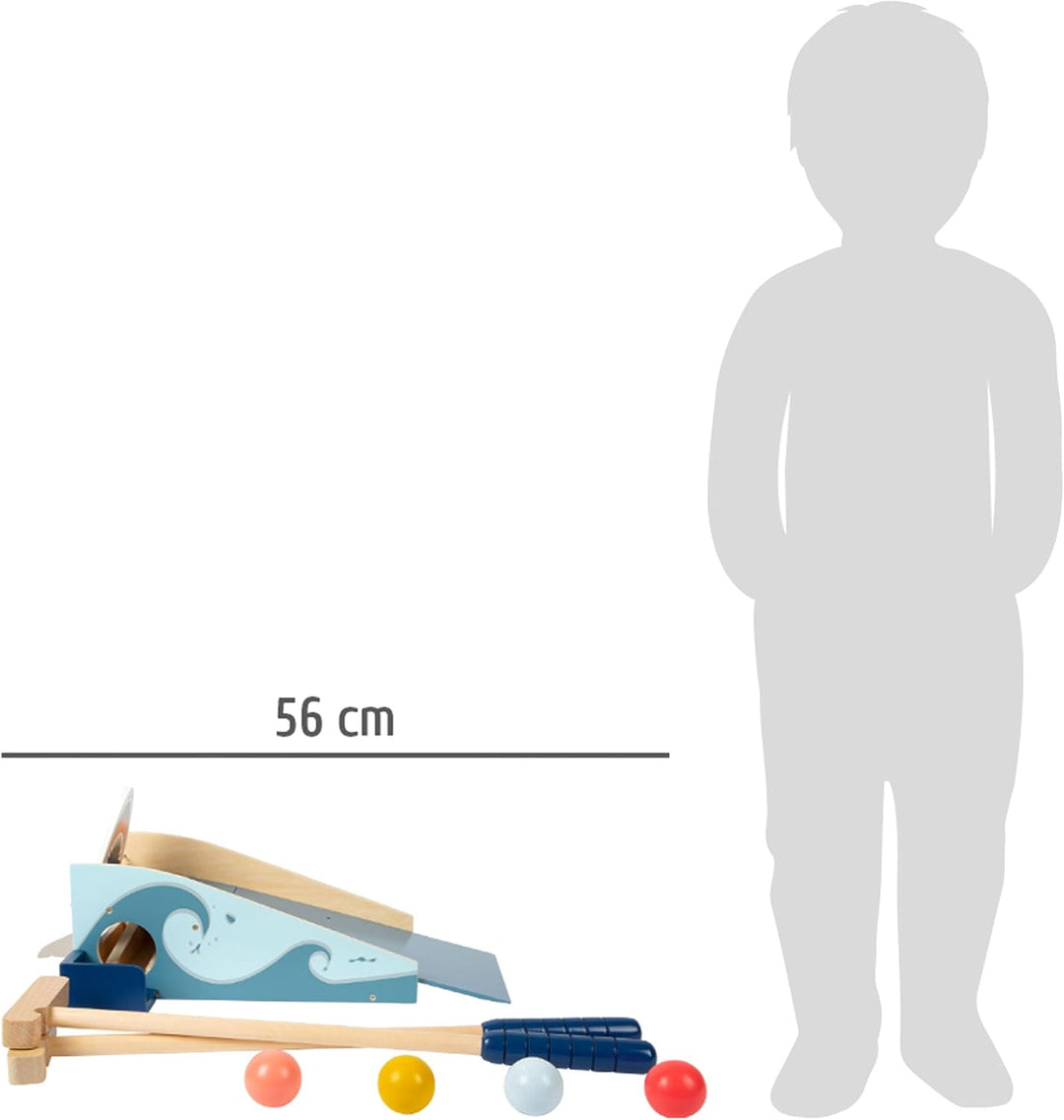 small foot Minigolf "Shark Attack" aus Holz, mit integriertem Schnapp-Mechanismus, ab 3 Jahren, 1158