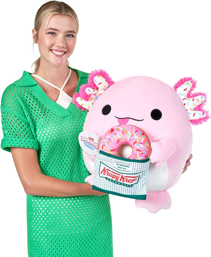 Snackles 77573M, Axolotl (Krispy Kreme), Series 2, 35 cm grosses Plüschspielzeug, Medium (35 cm) Med