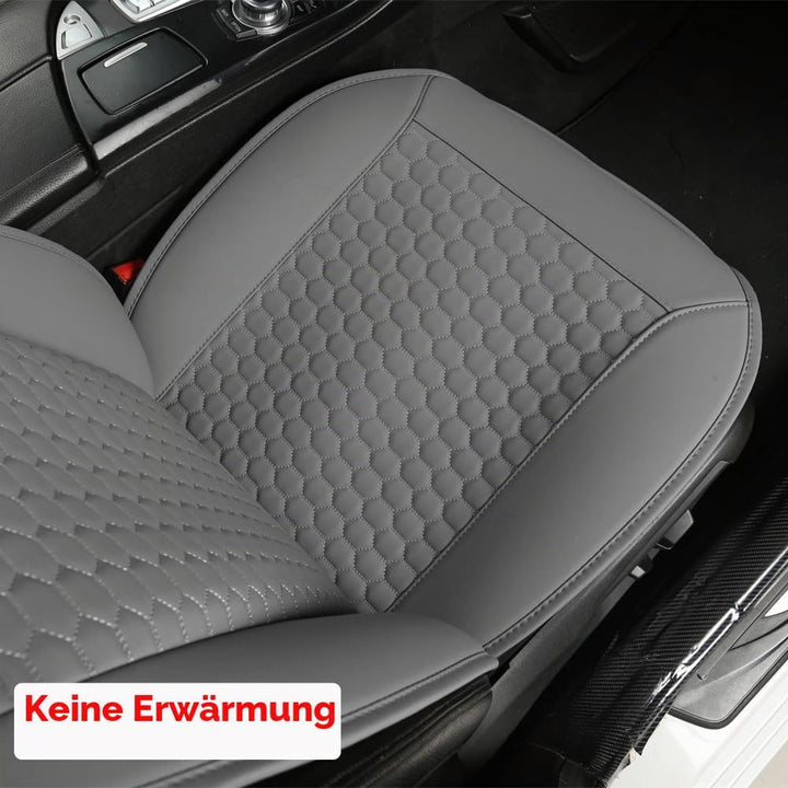Black Panther Sitzauflage Auto, PU-Leder Autositzbezüge Vordersitze, mit Kopfstützenabdeckung, Fit 9