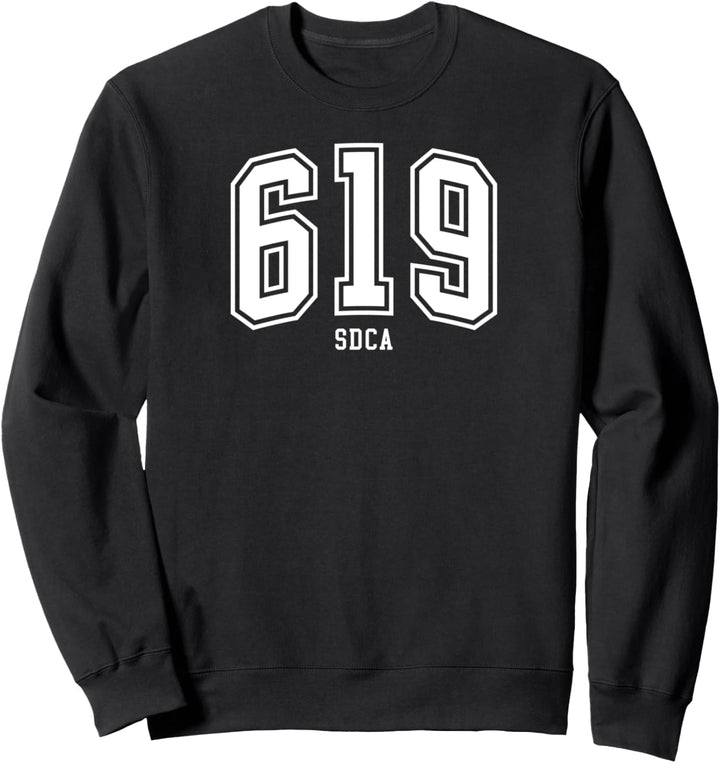 619 SDCA San Diego CA gewölbtes athletisches Design Sweatshirt