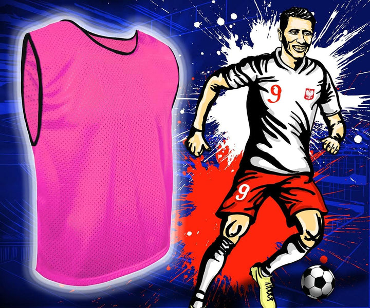 SPORTSBIBS Fussball Leibchen Set 10 Stück: 2 Farben - 5 von jeder Farbe, für Kinder und Erwachsene,