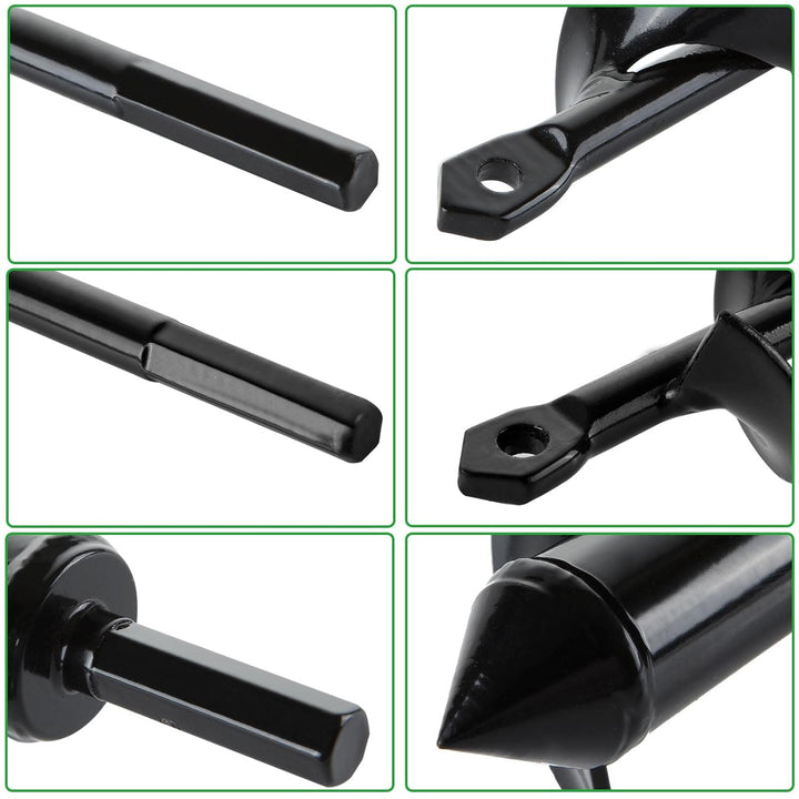 SENENQU 3 Stück Gartenbohrer Erdbohrer Ø80mm × 300mm + Ø40mm × 420mm + Ø40mm × 220mm Garten Erdbohre