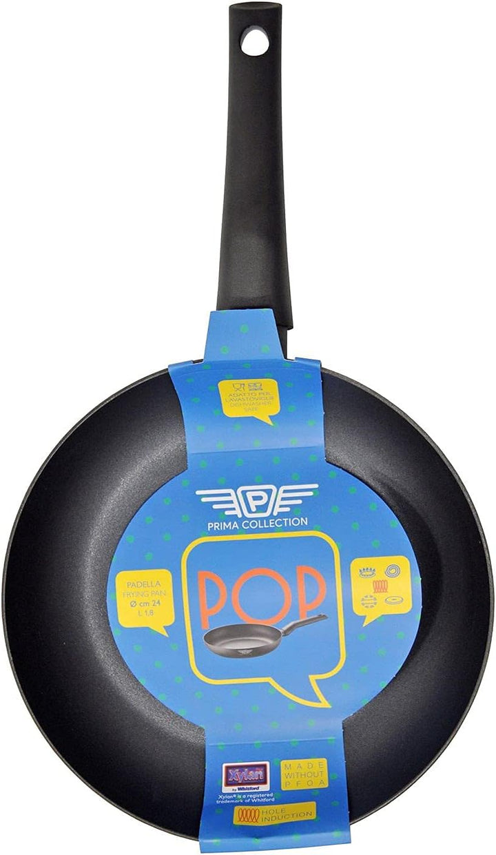 Prima Collection Black Bratpfanne aus Aluminium, Antihaftbeschichtung, Induktion, Durchmesser 22 cm,