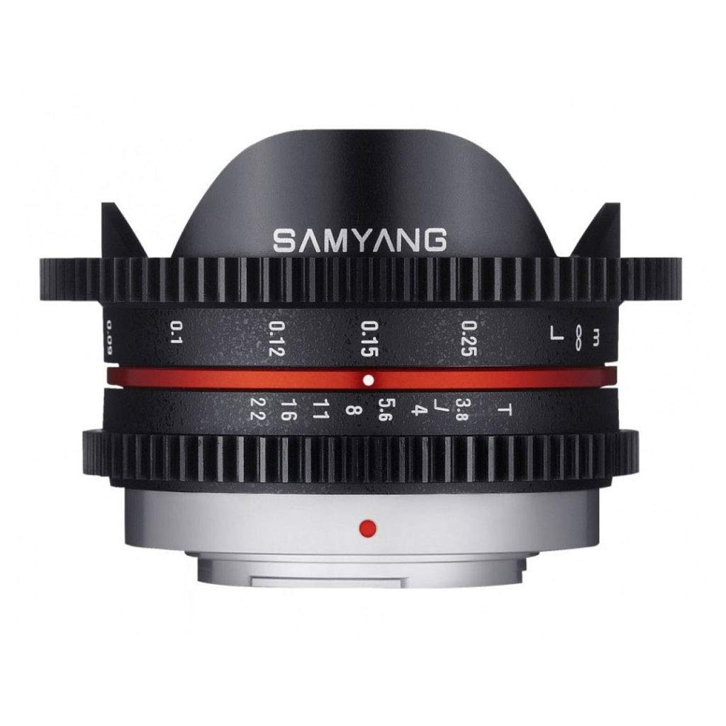 SAMYANG 14007,5T3.8M T3.8 Cine UMC Fish-Eye Objektiv für Anschluss MFT (7,5mm)