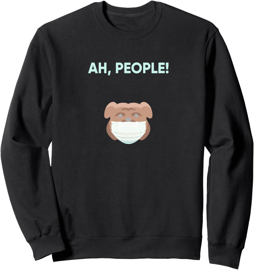 Bulldog Wearing Mask Sweatshirt