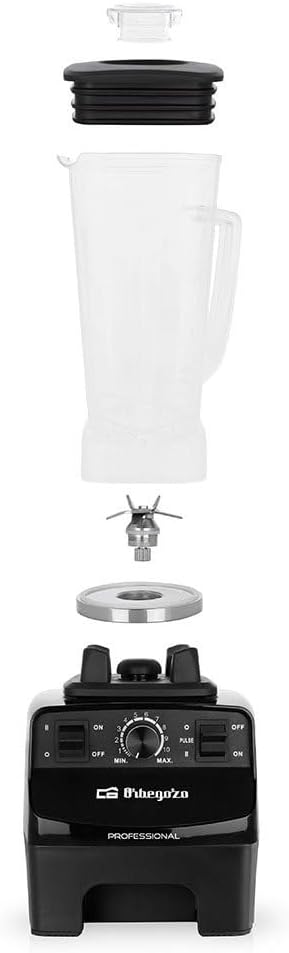 Orbegozo BV 9650 - Profi-Standmixer, AC-Motor von hoher Leistung, Tritan-Behälter von 2 Liter, BPA-f