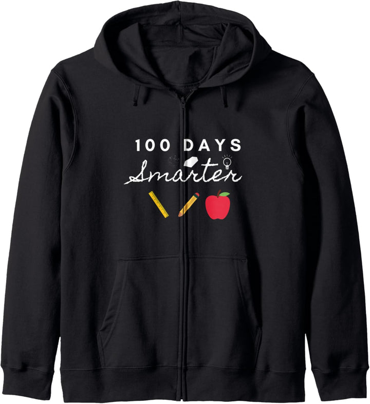Funny Cute Happy 100th Day of School Gift 100 Days Smarter Kapuzenjacke