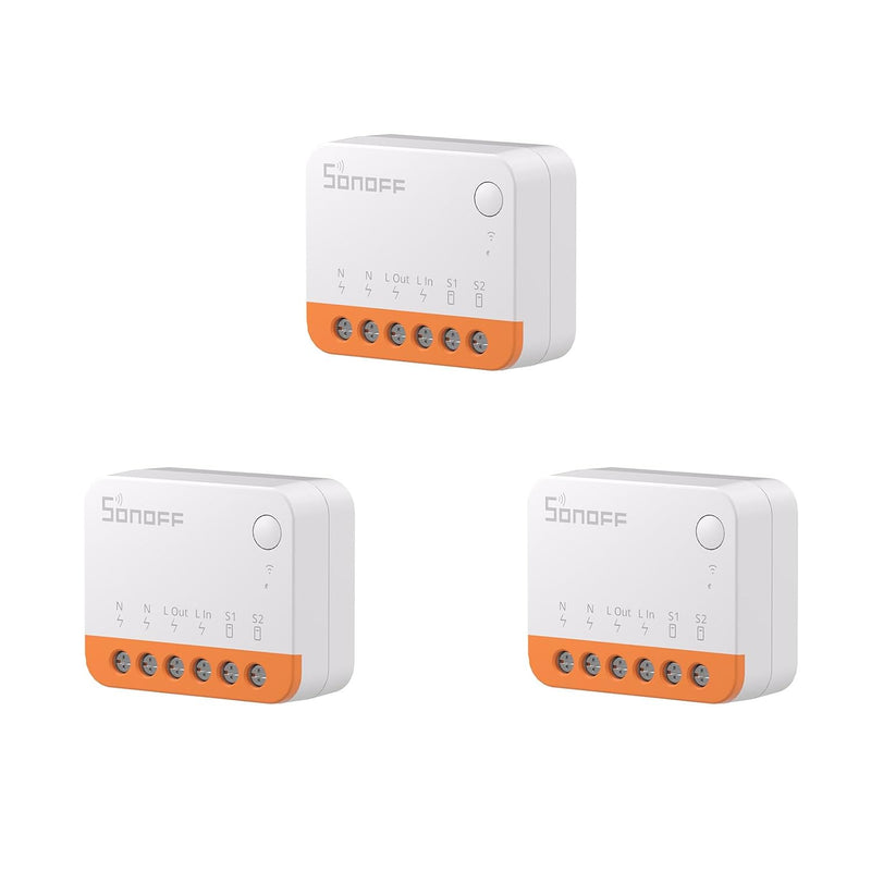 SONOFF MINIR4 Smart Wlan Schalter 3PCS 2 Wege - WiFi Lichtschalter Neutralleiter erforderlich, Relay