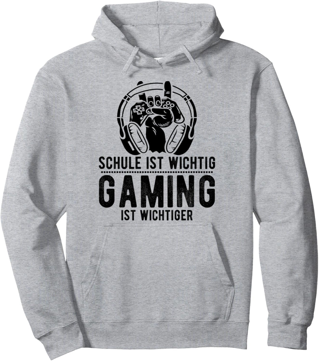 Lustiger Gamer Spruch Schule Ist Wichtig Zocker Gaming Pullover Hoodie