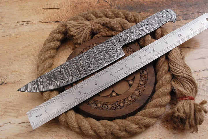 Damast Klinge Handgeschmiedete Damast Rohling Damascus blank blade 6071EA