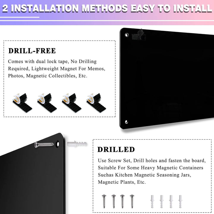 Metall-Magnettafel, 1 Stück (schwarz) schwarz, schwarz 1 Pack (17.5" x 11.4"), schwarz, schwarz 1 Pa
