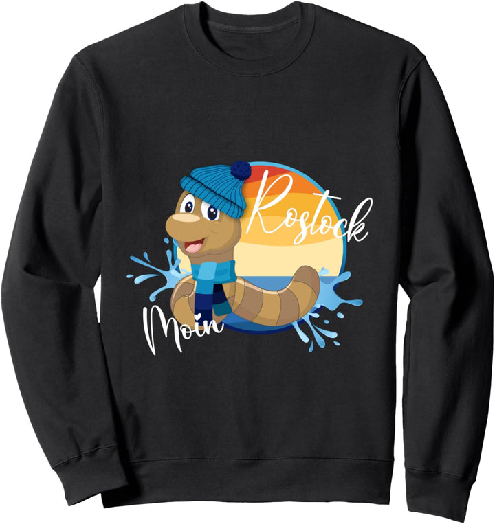 Lustiger Wattwurm von der Ostsee Strand Wattenmeer Rostock Sweatshirt