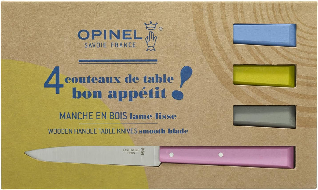 Opinel OP01533 Messersatz Esprit Champagne, versch. Farben Messer Set, Edelstahl, grau, M
