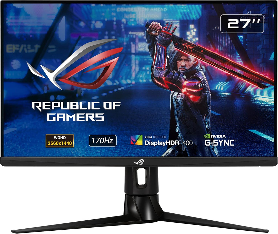 ASUS ROG Strix XG27AQ - 27 Zoll WQHD Gaming Monitor - 170 Hz, 1ms GtG, G-Sync kompatibel, DisplayHDR
