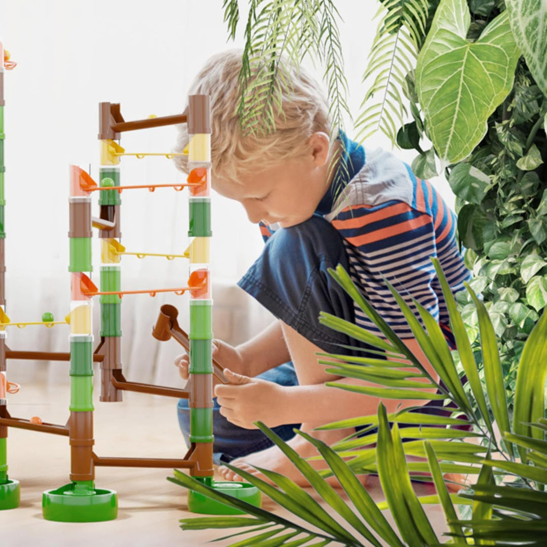 Quercetti - Migoga Jungle Super, Bauspiel, Murmelbahn
