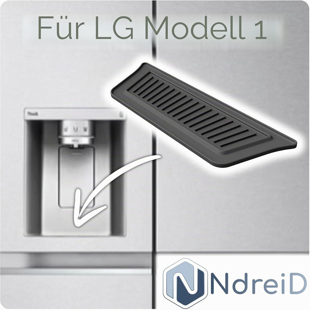 Kühlschrank Tropfschale für Eis- &amp; Wasserspender für LG | Premium passgenau | Magnetisch | MultiDoor
