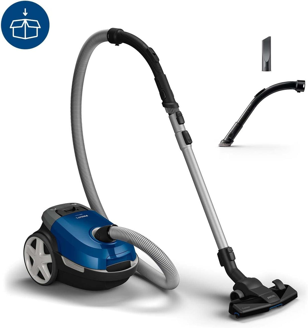 Philips Series 3000 Performer Compact Staubsauger mit Beutel – 900-W-Staubsauger mit Allergiefilter,