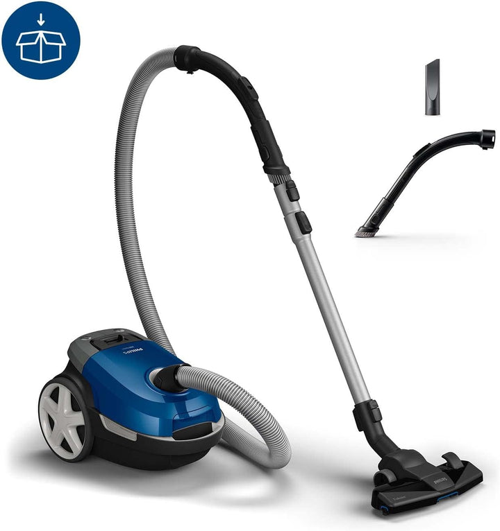 Philips Series 3000 Performer Compact Staubsauger mit Beutel – 900-W-Staubsauger mit Allergiefilter,