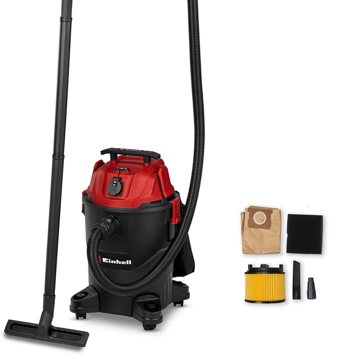 Einhell Nass-Trockensauger TC-VC 2555 A (850 Watt, 180 mbar Saugleistung, Automatiksteckdose, 25 L A