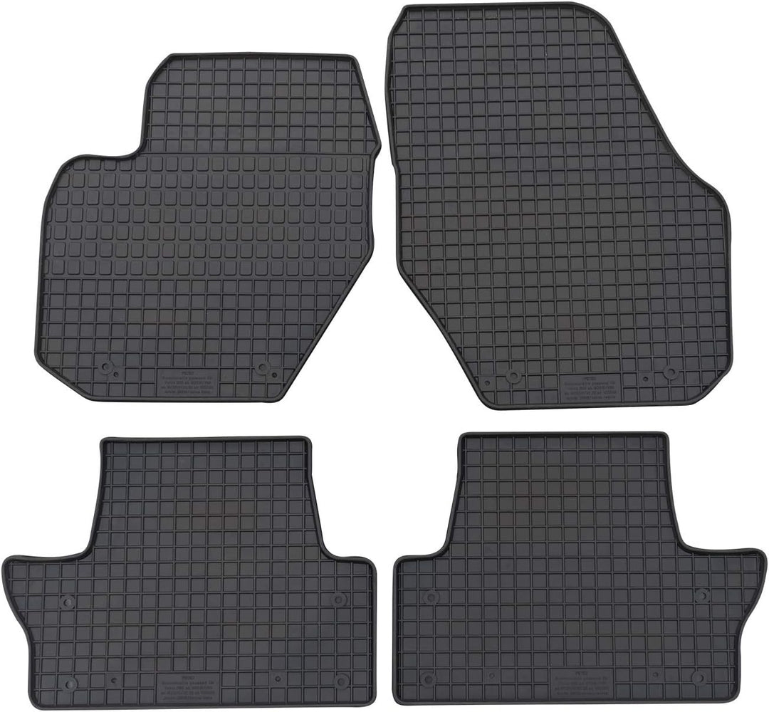 PETEX 26610 Gummimatten Passform Satz schwarz 4-teilig