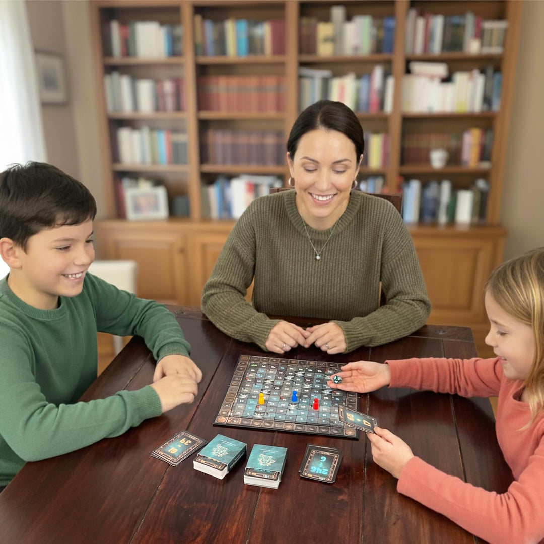 Mathepotamia Mathespiel: Rechenspiel & Multiplikation-Lernspiel für Kinder 5-9 Jahre | 4 Stufen & 7