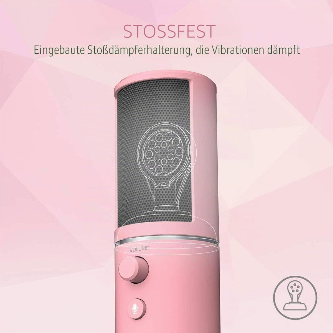 Razer Seiren X - USB Kondensator-Mikrofon für Streaming (Kompakt mit Schockdämpfer, Superniere Aufna