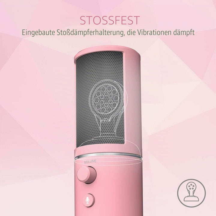Razer Seiren X - USB Kondensator-Mikrofon für Streaming (Kompakt mit Schockdämpfer, Superniere Aufna
